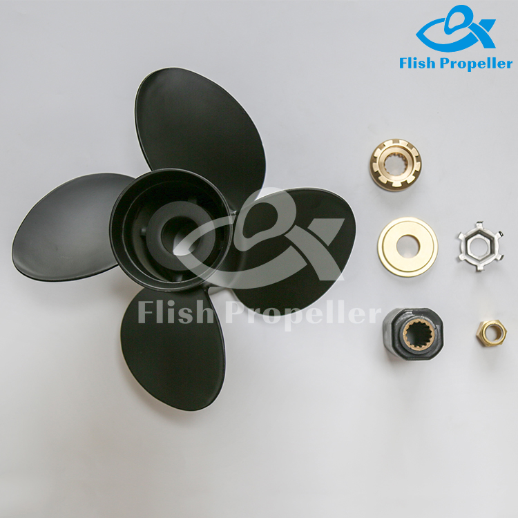 Interchangeable 50-130HP Aluminum Outboard Propeller 4 Blades for Mercury