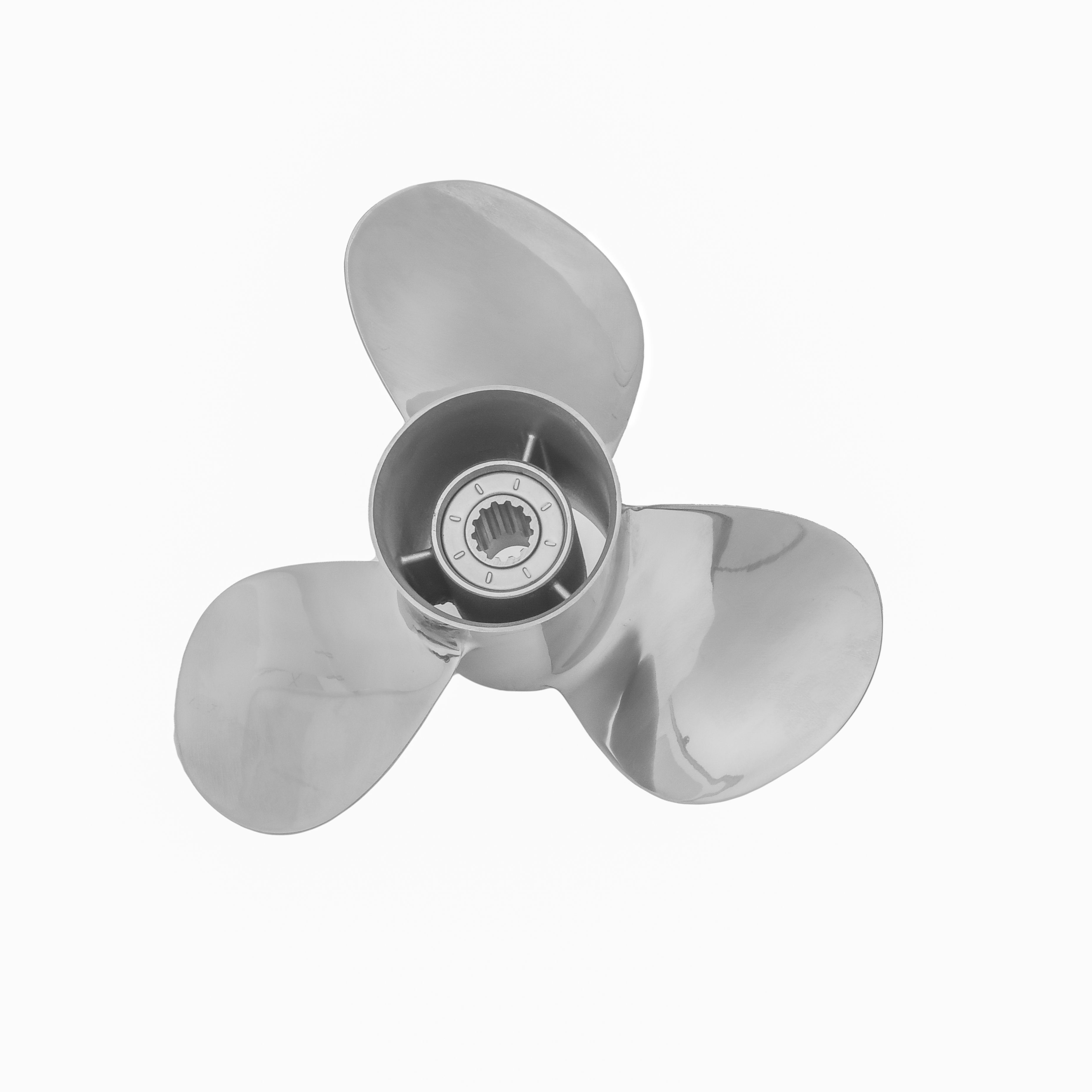 25-60HP Stainless Steel 11 1/8 X 13 Outboard Propeller for Yamaha 663-45974-02-98 13Tooth Spline