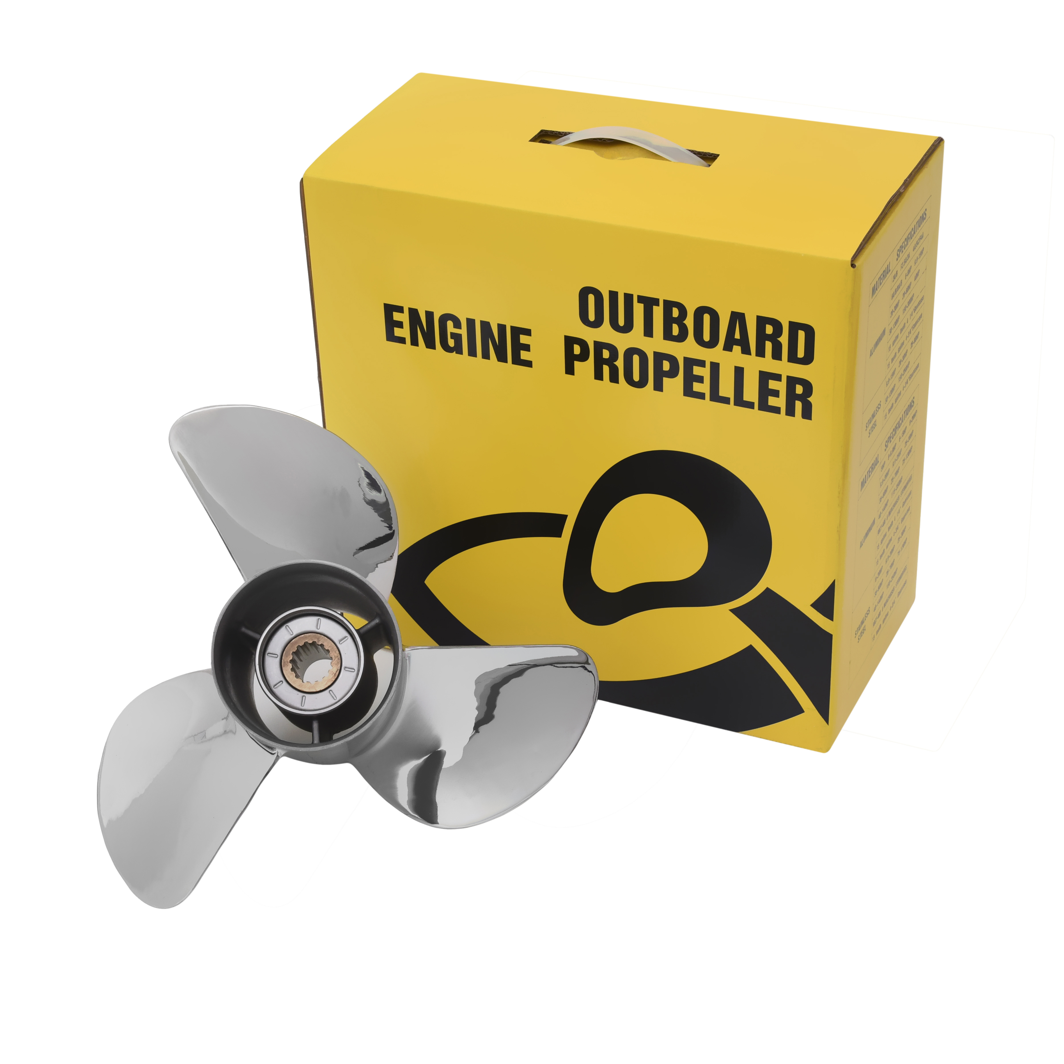 50-130HP Stainless Steel 13 7/8 X 17 Outboard Propeller for Yamaha 15tooth Spline RH